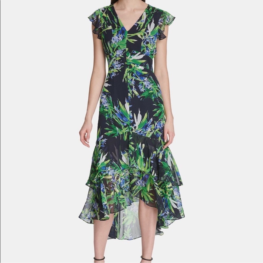 Tommy Hilfiger Green Hi Lo Dress Size 4
